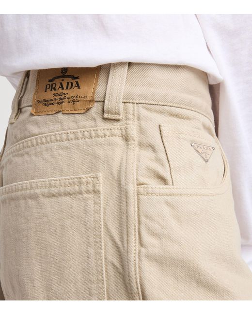 Prada Natural Old Denim Straight Jeans for men