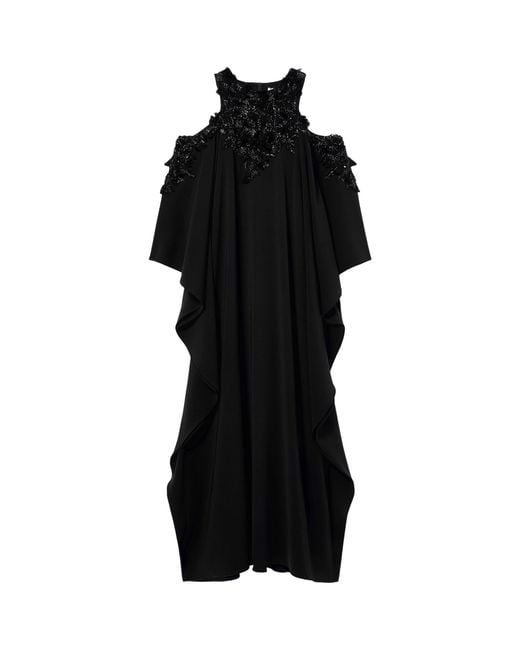 Marina Rinaldi Black X Tony Ward Embellished Cut-Out Maxi Dress