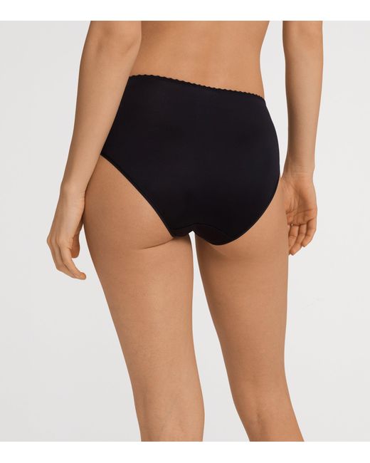 Hanro Black Satin Deluxe Midi Briefs