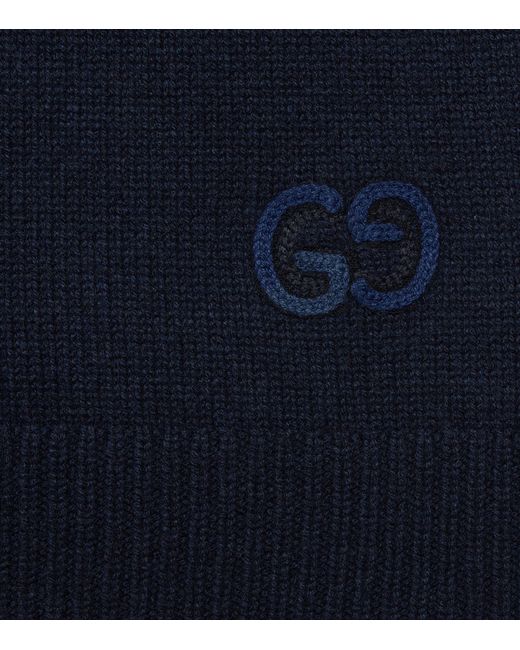 Gucci Blue Cashmere Rollneck Sweater for men