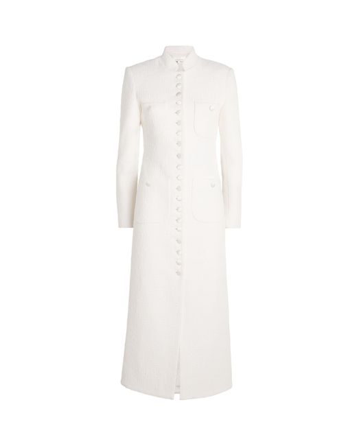 LIBEROWE White Cotton Tweed Imperial Coat