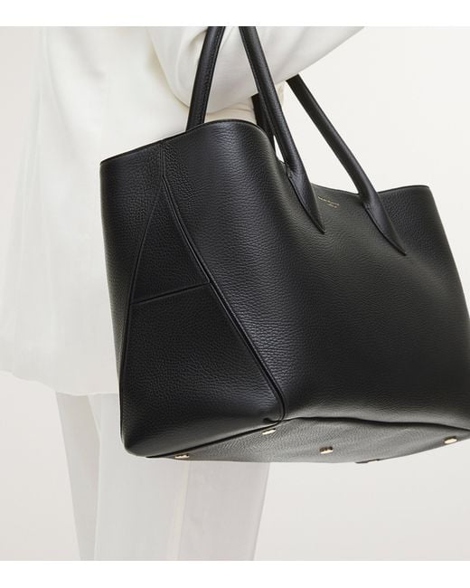 Aspinal Black Leather London Tote Bag