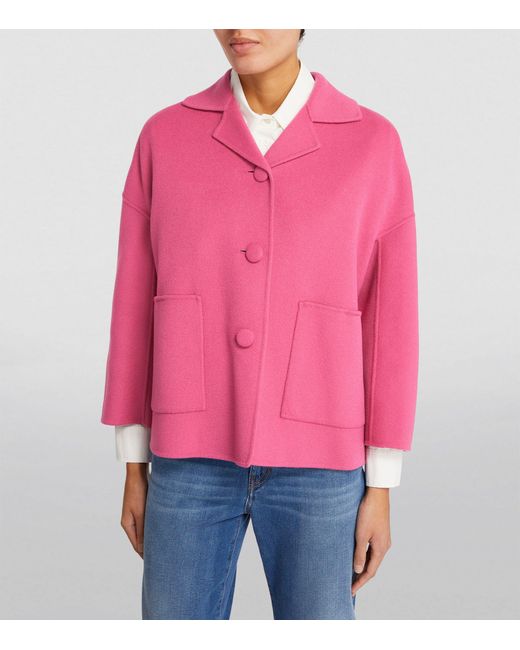 Weekend by Maxmara Pink Virgin Wool Panca Jacket