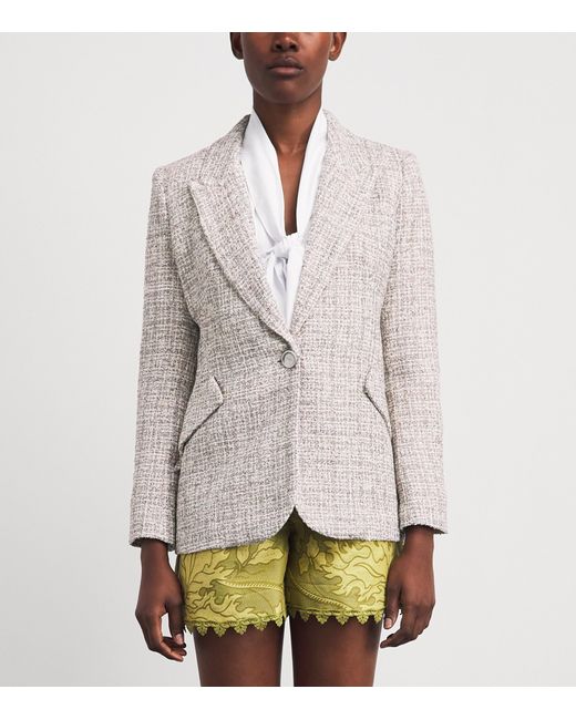 L'Agence Gray Tweed Chamberlain Blazer