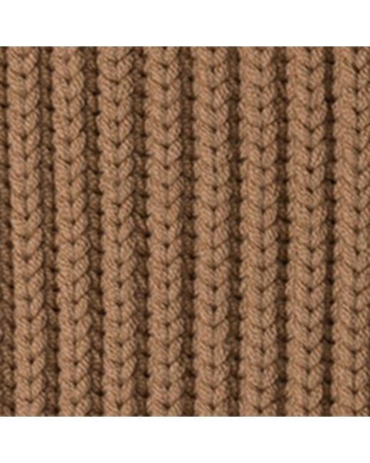 Prada Brown Virgin Wool Logo Scarf