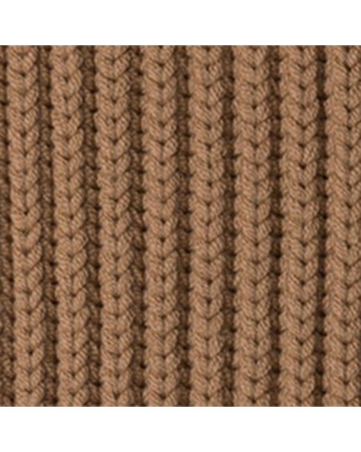 Prada Brown Virgin Wool Logo Scarf