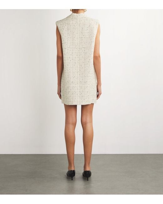 Anine Bing White Tweed Alden Mini Dress