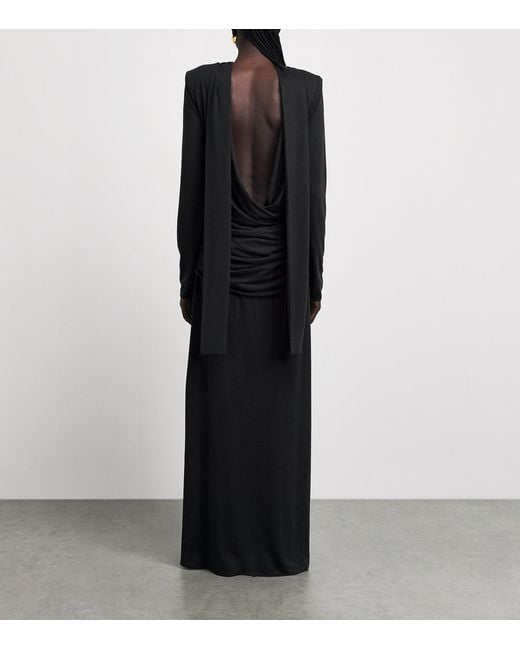 Voranida Black High-Neck Mols Maxi Dress