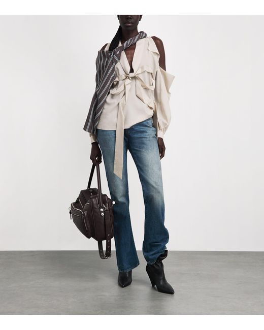 Acne Blue Mid-Rise Straight Jeans