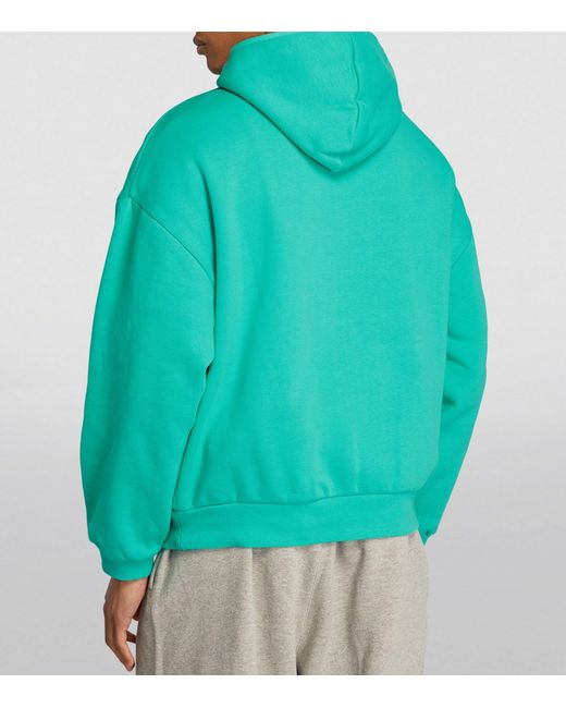 Fear Of God Green Logo-patch Hoodie for men