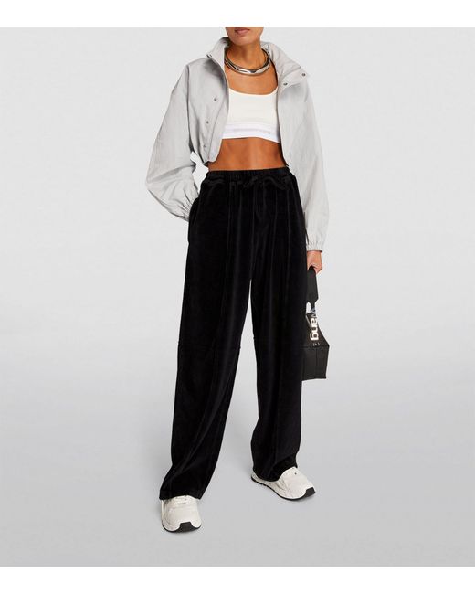 Alexander Wang Black Track Trousers With Apple Logo