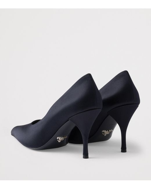 Prada Blue Satin Pumps 85