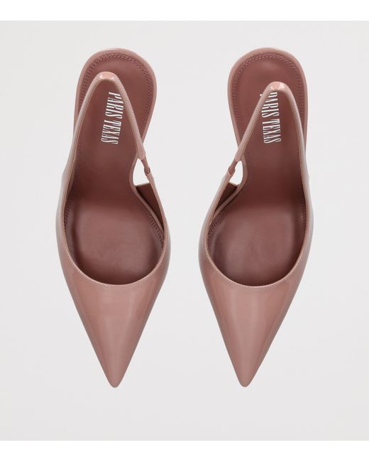 Paris Texas Pink Patent Leather Lidia Slingback Pumps 105