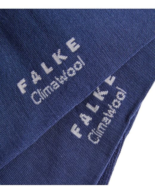 Falke Blue Climawool Socks for men