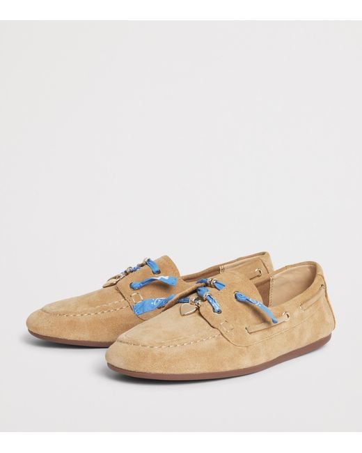 Maje Natural Suede Boat Shoes