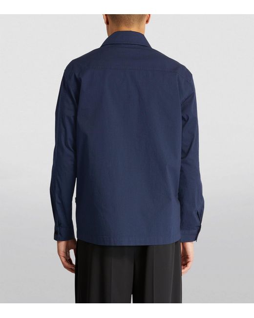 NN07 Blue Isak 1449 Overshirt for men