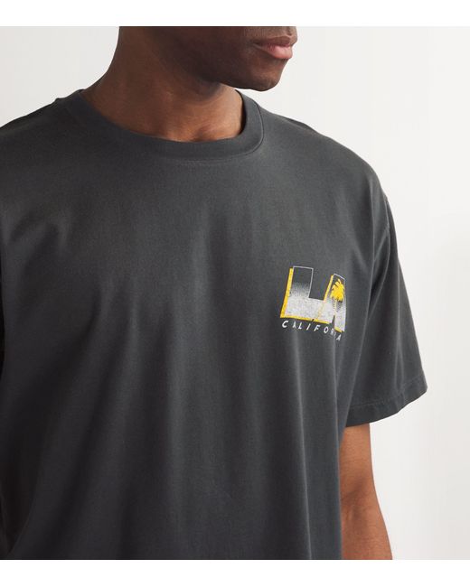FRAME Black Printed T-shirt for men