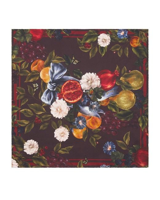 Harrods Black Silk Festive Banquet Scarf