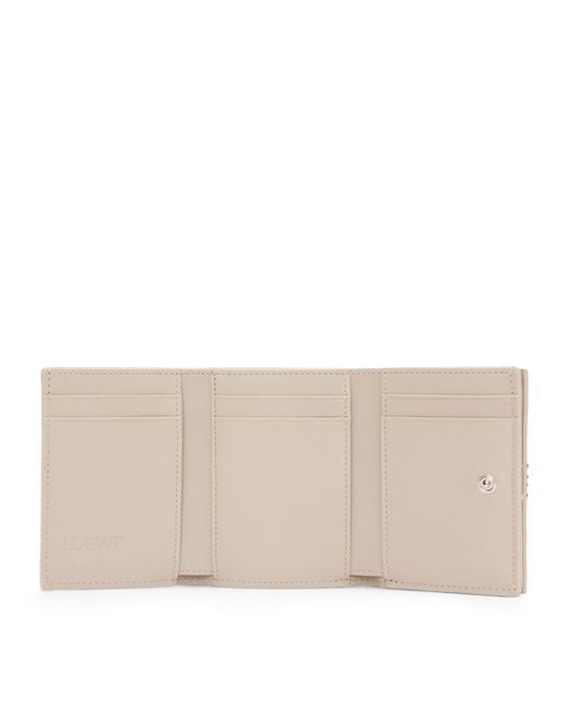 Loewe White Leather Anagram Trifold Wallet