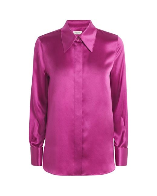 Lafayette 148 New York Pink Silk Shirt