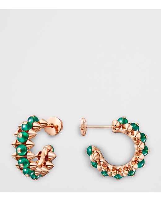 Cartier White And Agate Clash De Hoop Earrings