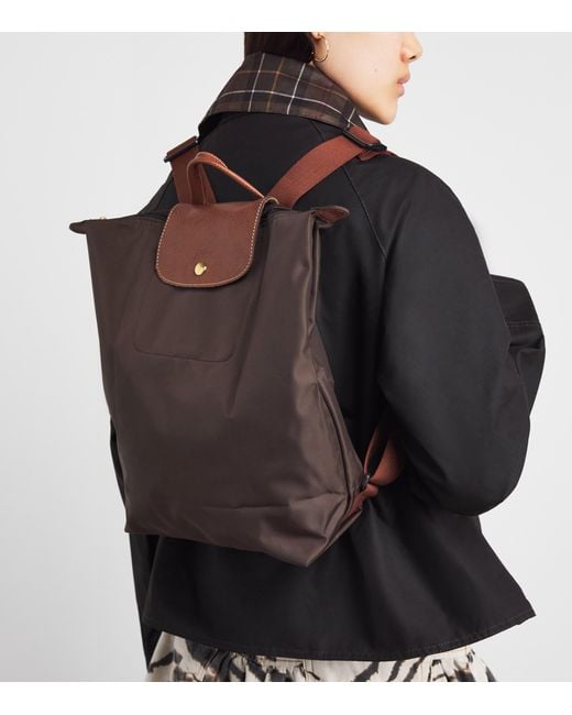 Longchamp Brown Medium Le Pliage Original Backpack