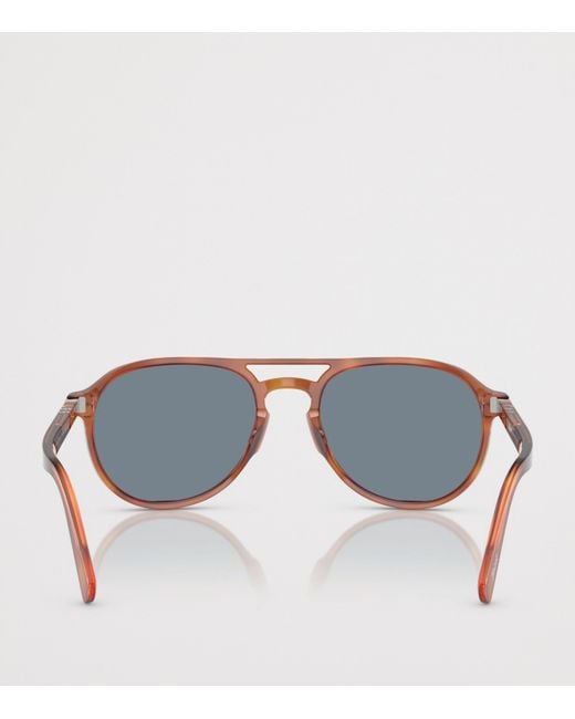 Persol Blue Acetate Pilot Sunglasses