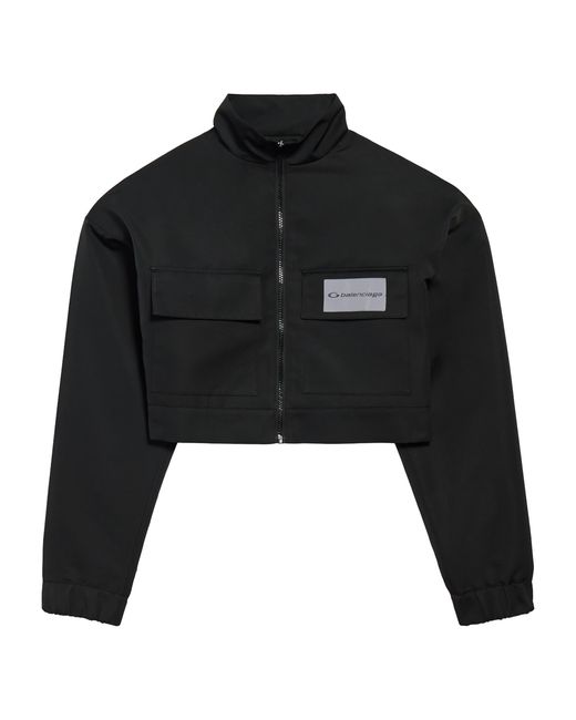 Balenciaga Black Technical Faille Cropped Track Jacket
