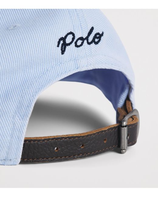 Polo Ralph Lauren Blue Cotton Script Baseball Cap for men