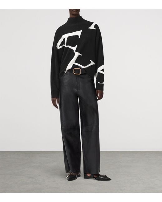 AllSaints Black A Star Sweater