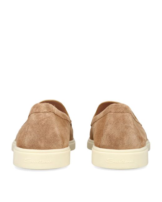 Santoni Natural Suede Detroit Loafers
