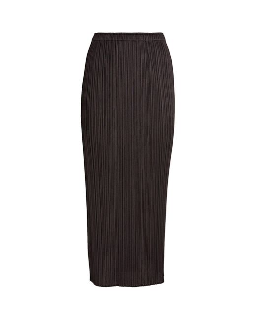 Pleats Please Issey Miyake Black Monthly Colors April Maxi Skirt
