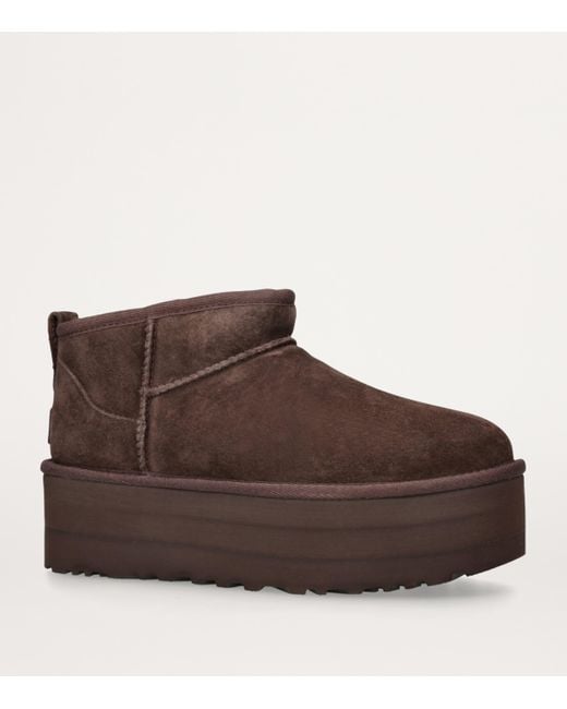 Ugg Brown Classic Ultra Mini Platform Boots 50