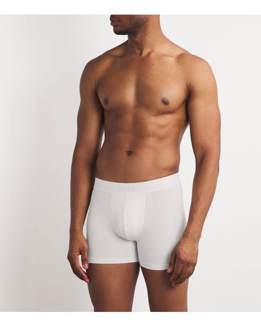 Skims White Stretch-Jersey Boxers for men