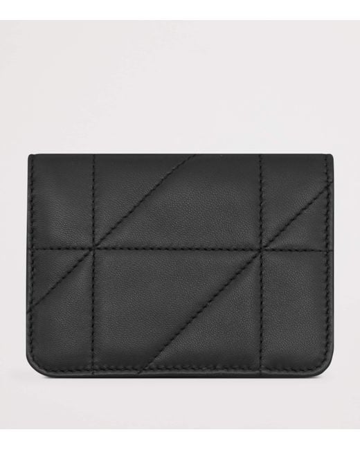 Saint Laurent Black Leather Jamie Bifold Card Holder