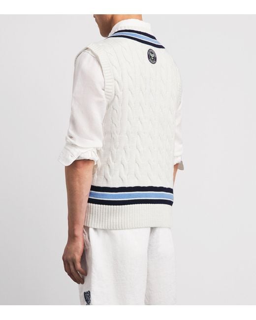 Ralph Lauren Blue X Wimbledon Cotton Sweater Vest for men