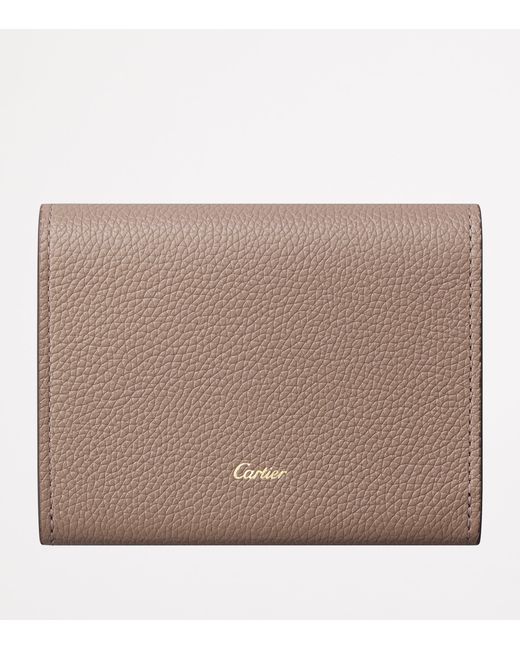 Cartier Natural Mini Leather Panthère Graphique Wallet