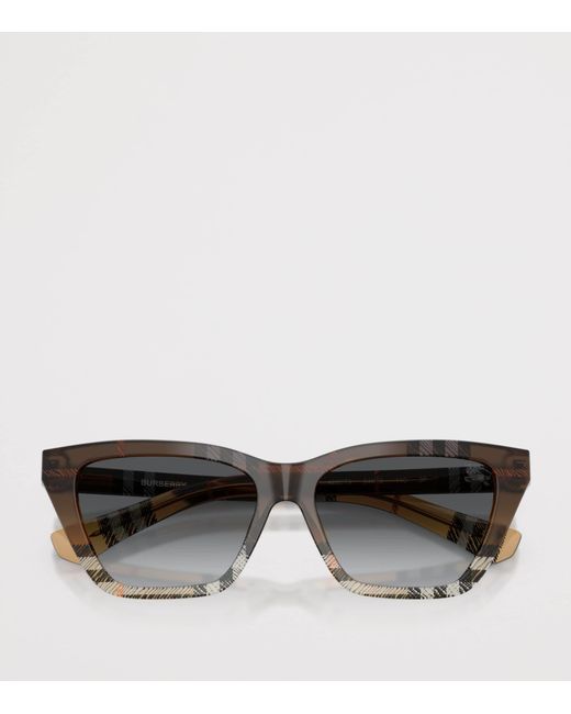 Burberry Gray Acetate Be4468 Cat Eye Sunglasses