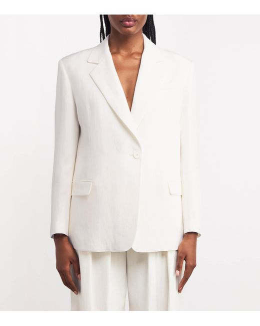 Maje White Single-Breasted Blazer