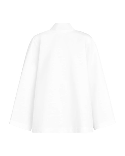 Alaïa White Cotton Poplin Reverse Jacket