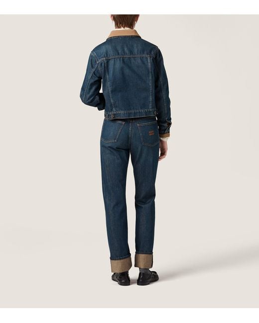 Miu Miu Blue Denim Blouson Jacket