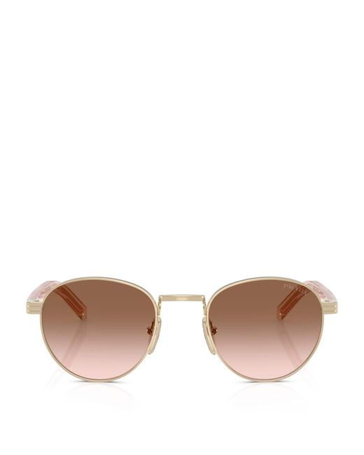 Prada Brown Steel Phantos Sunglasses
