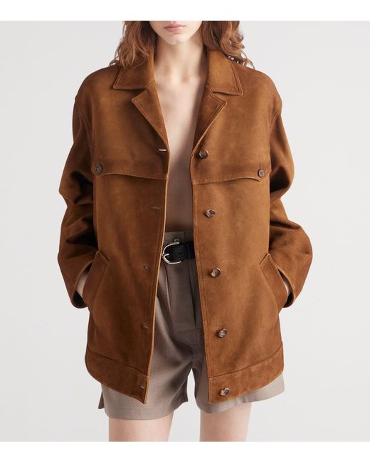 Prada Brown Lambskin Suede Jacket