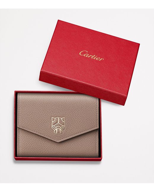 Cartier Natural Mini Leather Panthère Graphique Wallet