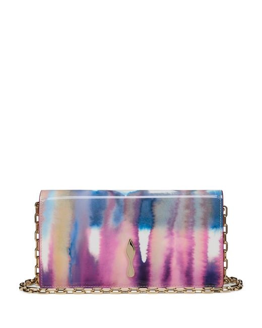 Christian Louboutin Purple Bettina Patent Leather Clutch Bag