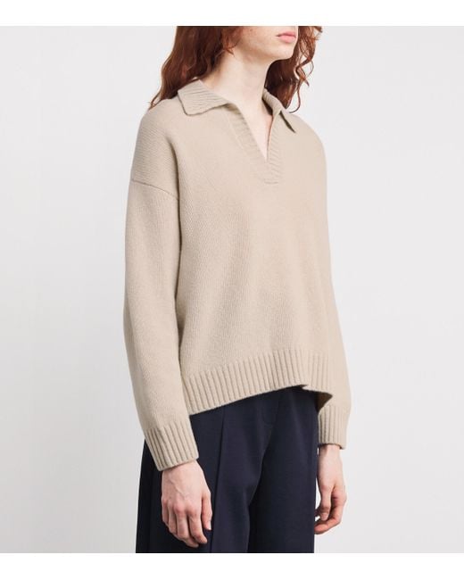 Weekend by Maxmara Natural Virgin Wool Open-Collar Sweater
