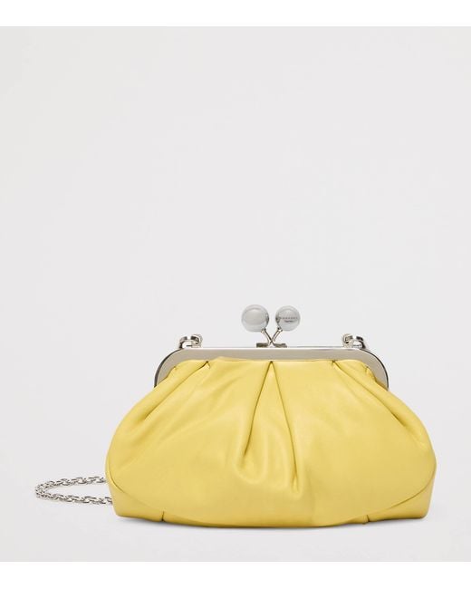 Weekend by Maxmara Yellow Small Leather Pasticcino Clutch Bag