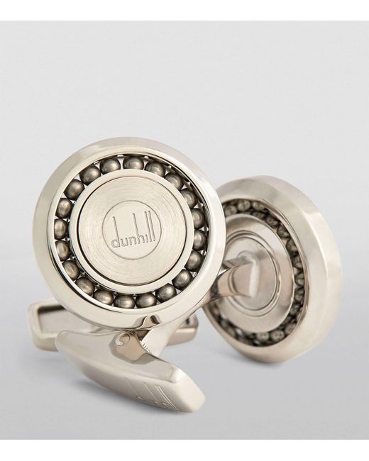 Dunhill Metallic Ball-bearing Logo Cufflinks for men
