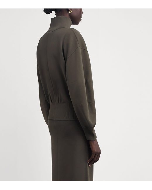Joseph Gray Milano-Knit Sable Bomber Jacket