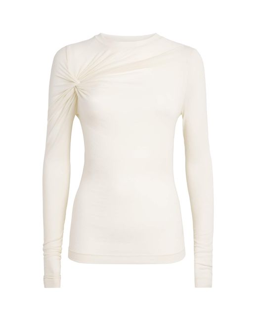 Agolde White Lissa Long Sleeve T-Shirt